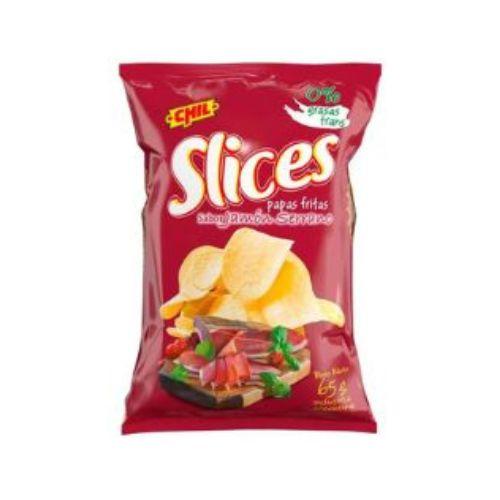 Papas Fritas SLICES Jamón Serrano x 65grs. (B x 24u.)